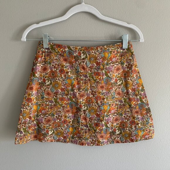 NINE LIVES BAZAAR Liberty Floral Mini Skirt - Picture 1 of 3